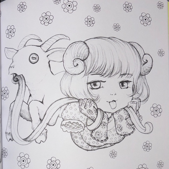 New Pop Manga Coloring Book Set by Camilla d’errico. - Picture 10 of 12